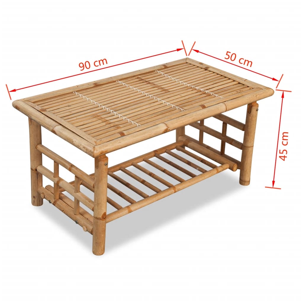 Coffee Table | Bamboo (35.4"x19.7"x17.7")-4