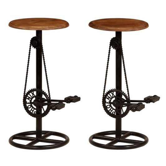 Bar Chairs (2 pcs) | Solid Mango Wood-0