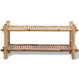 Bamboo Shoe Rack | 2-Tier -1