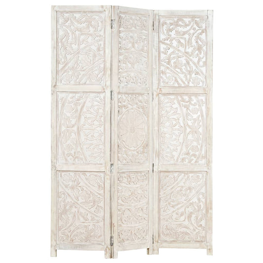 Hand Carved Room Divider Screen | Solid Mango Wood -0