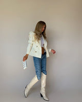 White Heart Studded Wallet | Vegan Leather-4