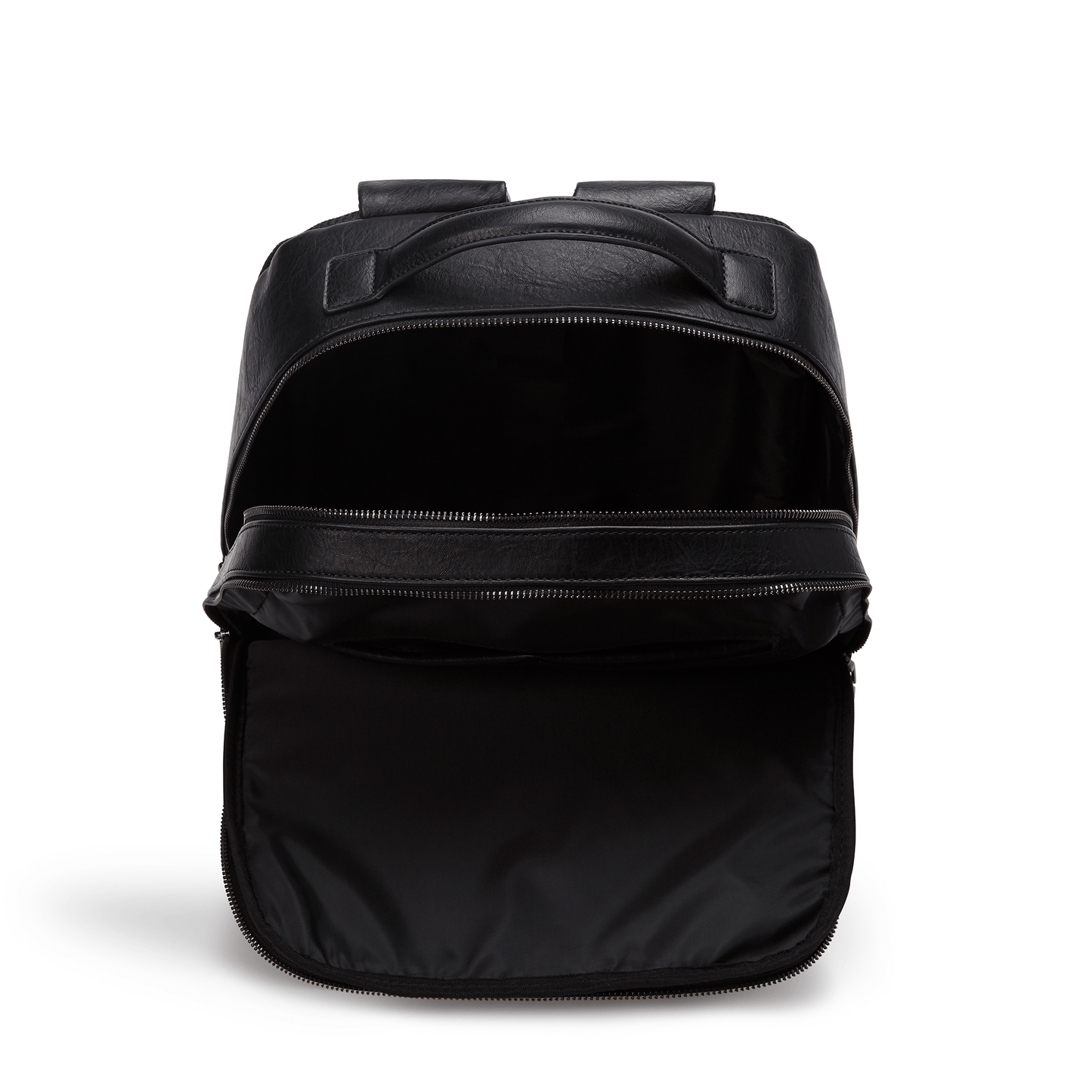 Black Laptop Backpack | Vegan Leather-4