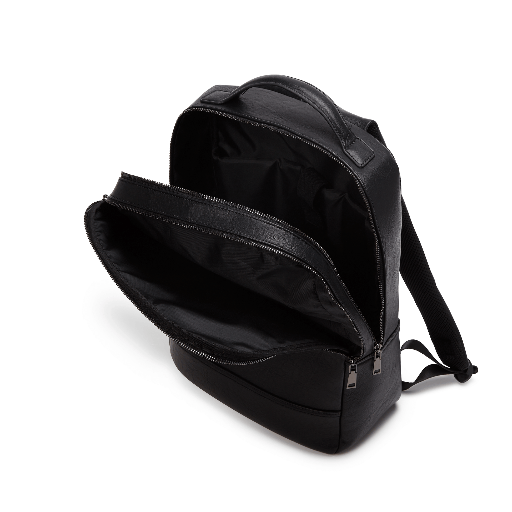 Black Laptop Backpack | Vegan Leather-5