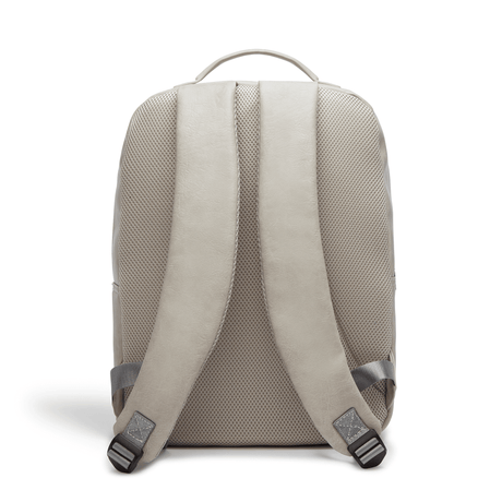 Grey Laptop Backpack | Vegan Leather-3