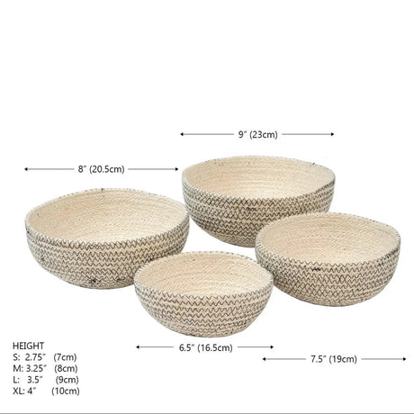 Amari  Round Bowl - Black (Set of 4) KORISSA