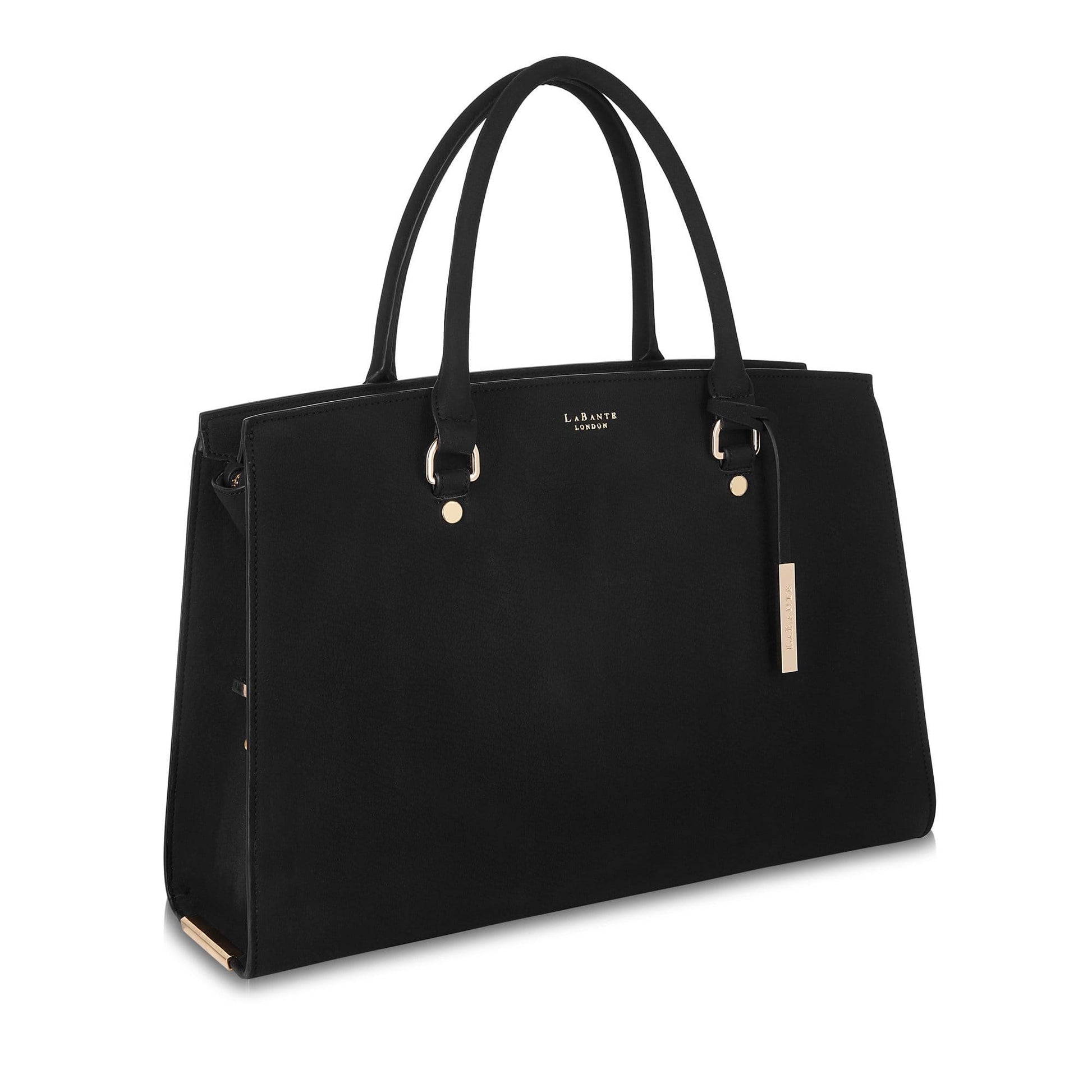 Black Laptop Bag | Vegan Leather-2