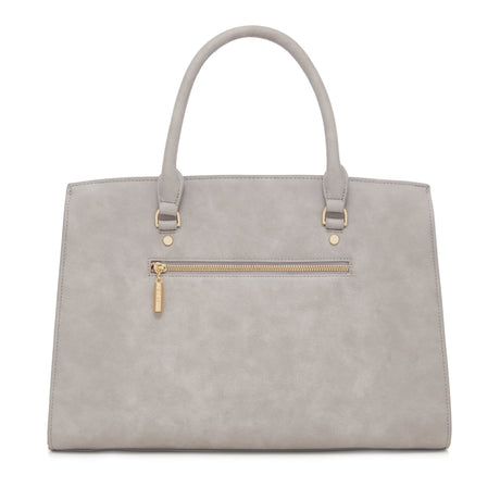 Grey Laptop Bag | Vegan Leather-2