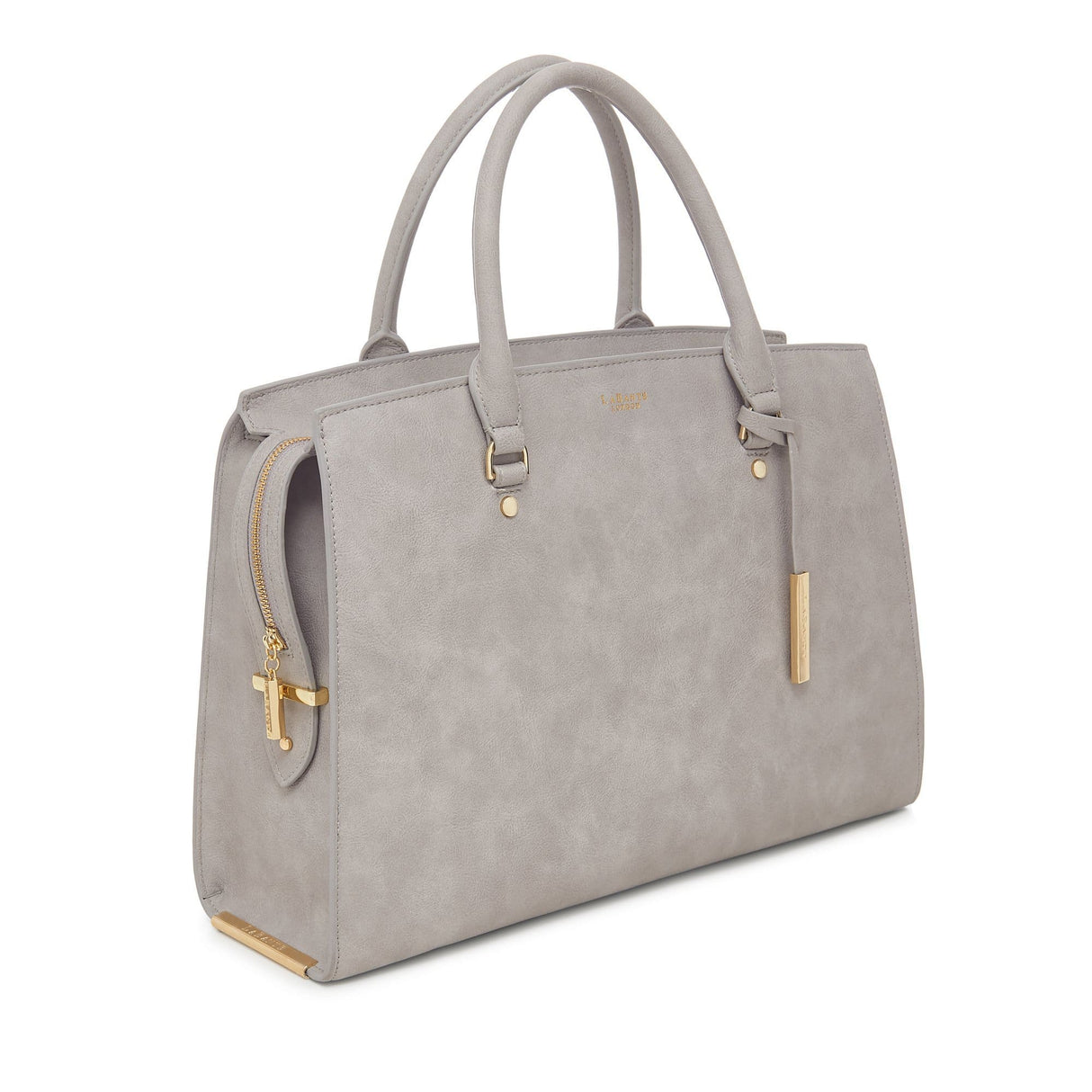 Grey Laptop Bag | Vegan Leather-1