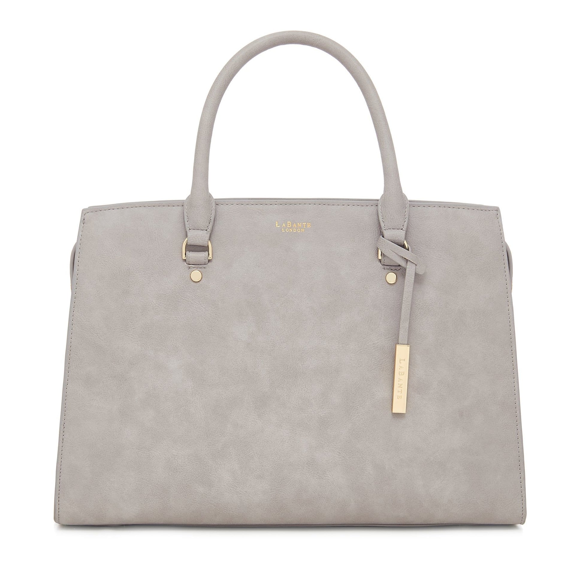 Grey Laptop Bag | Vegan Leather-0