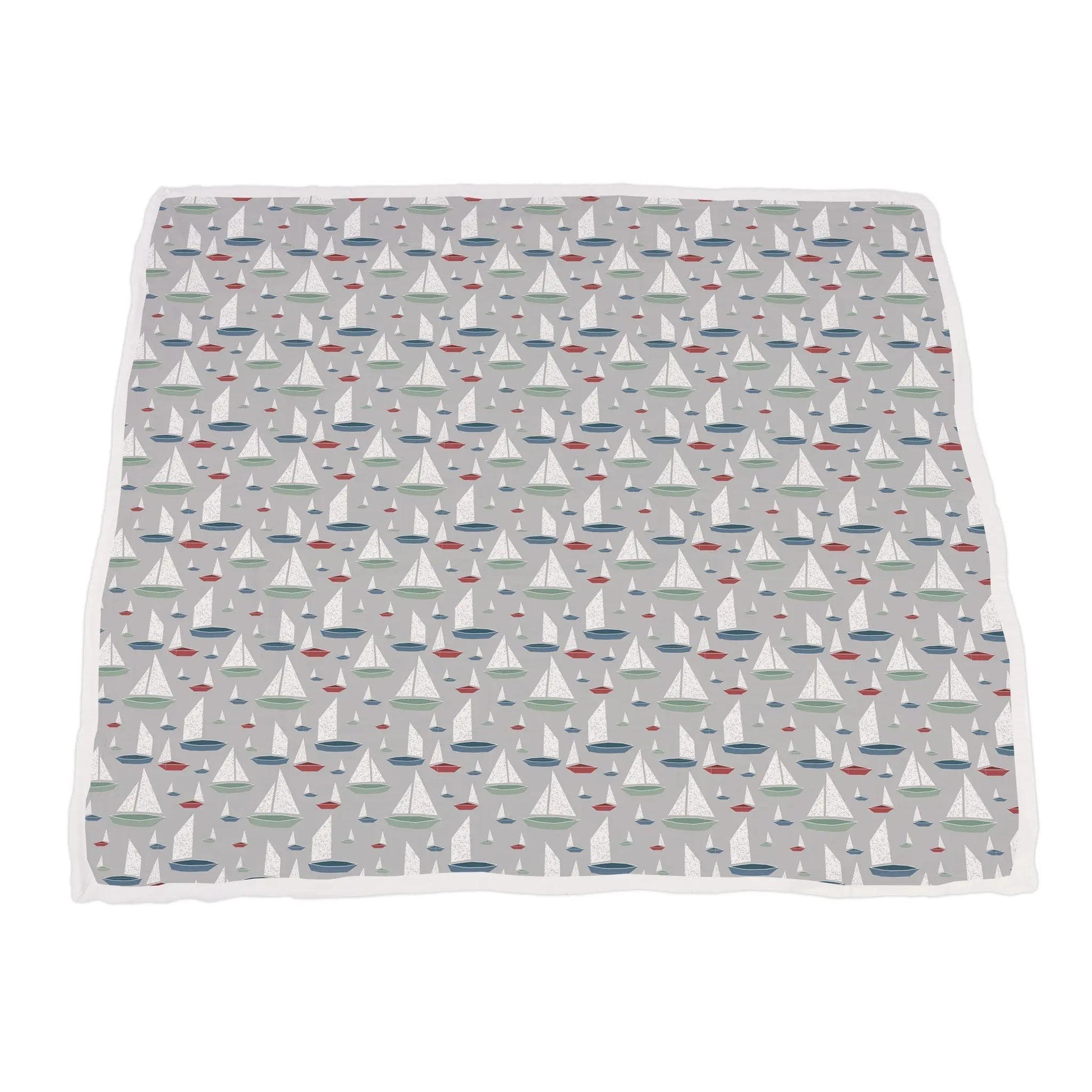 Baby Blanket | Bamboo Muslin - Blue Whales & Sailboats Newcastle Classics