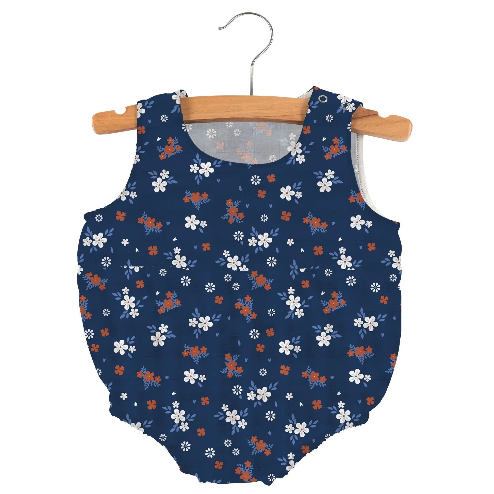 Baby Bubble | Bamboo Muslin - Navy Floral Newcastle Classics