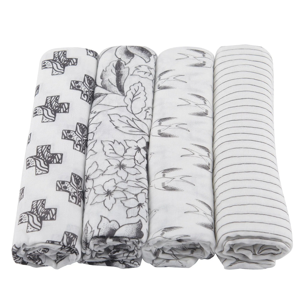 Baby Swaddle | Bamboo Muslin - Monochrome Newcastle Classics