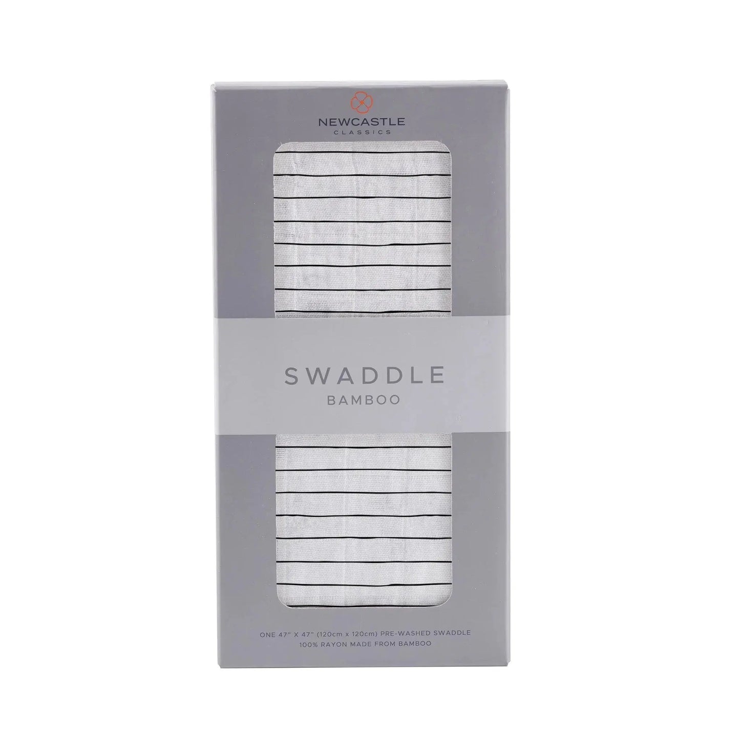 Baby Swaddle | Bamboo Muslin - Pencil Stripe Newcastle Classics