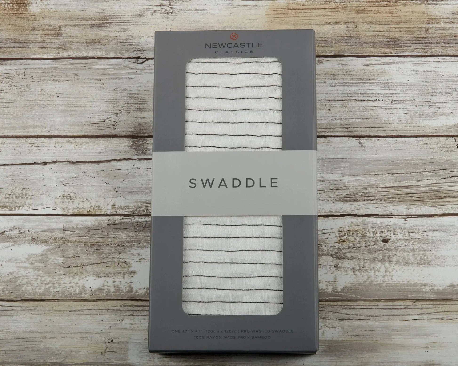Baby Swaddle | Bamboo Muslin - Pencil Stripe Newcastle Classics