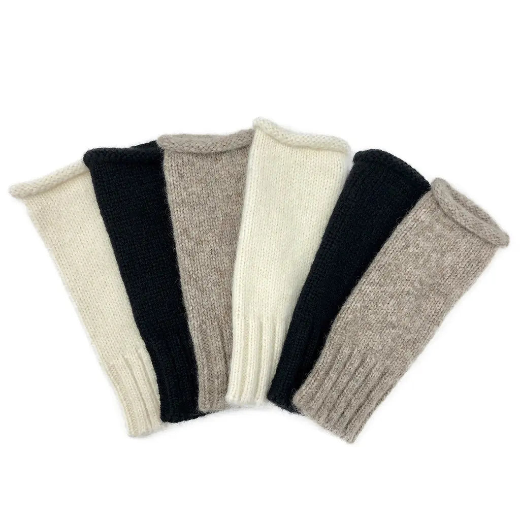 Black Essential Knit Alpaca Gloves | Ethical Style SLATE + SALT