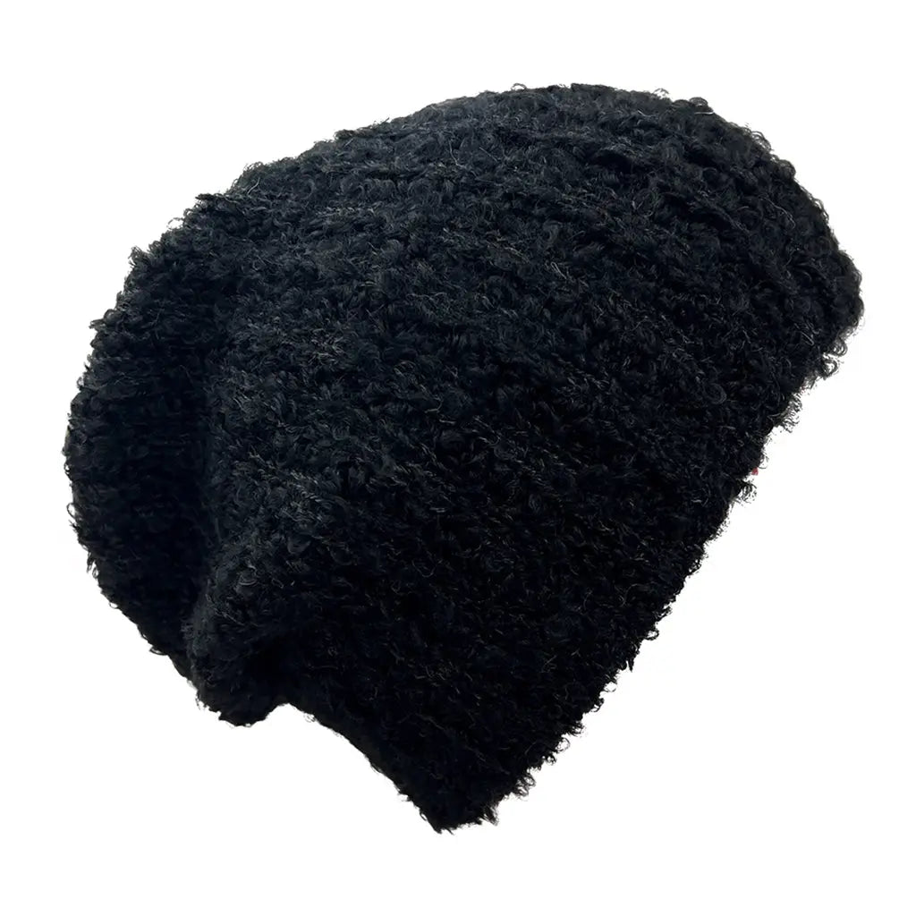Black Loop Knit Alpaca Beanie | Ethical Style SLATE + SALT