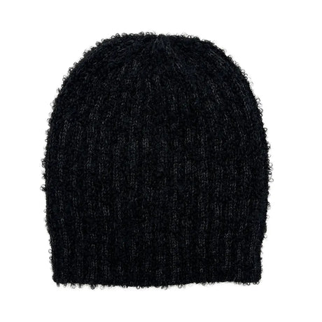 Black Loop Knit Alpaca Beanie | Ethical Style SLATE + SALT