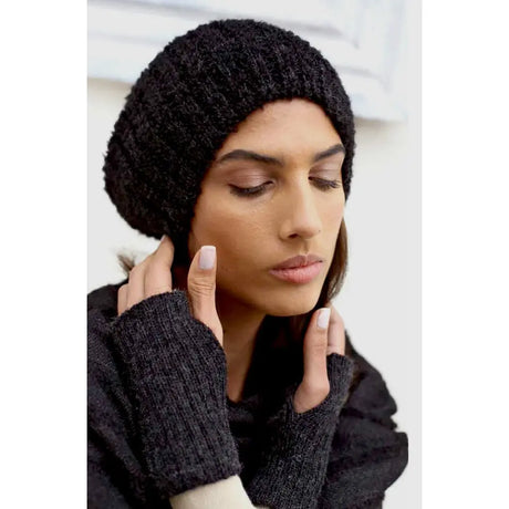 Black Minimalist Alpaca Gloves | Ethical Style SLATE + SALT