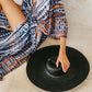 Black Wide Brim Hat | Handmade in Bali Pink Haley