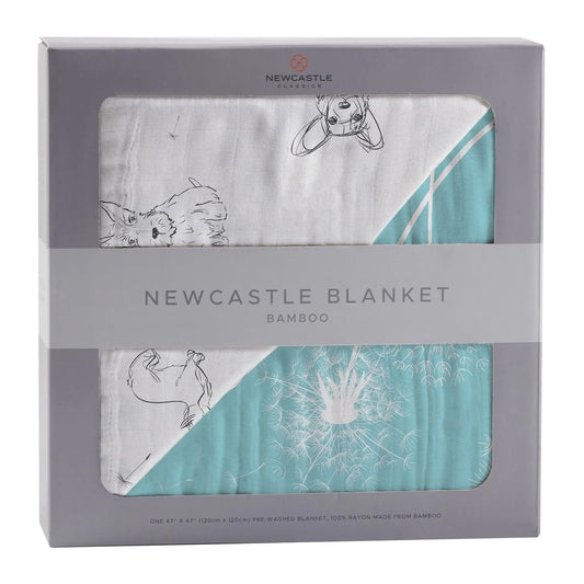 Blanket | Bamboo Muslin - Corgi & Dandelion Seeds Newcastle Classics