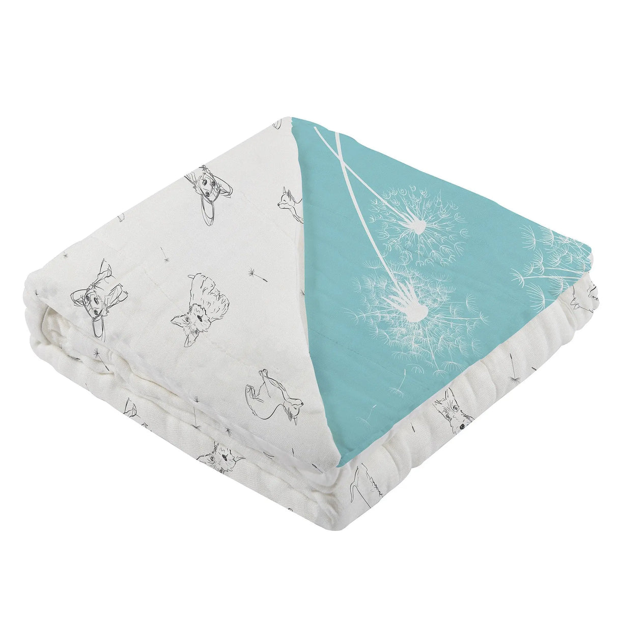 Blanket | Bamboo Muslin - Corgi & Dandelion Seeds Newcastle Classics