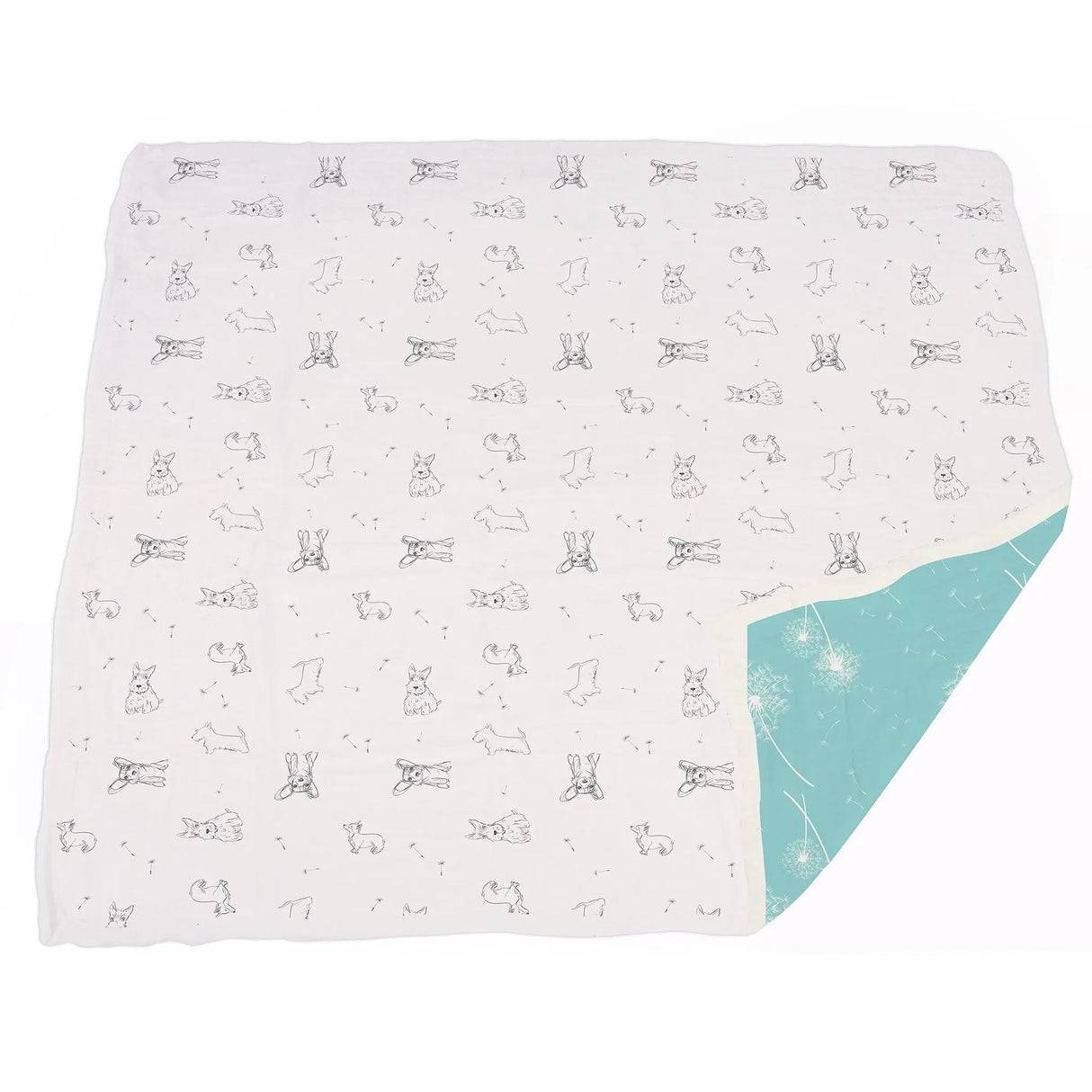 Blanket | Bamboo Muslin - Corgi & Dandelion Seeds Newcastle Classics