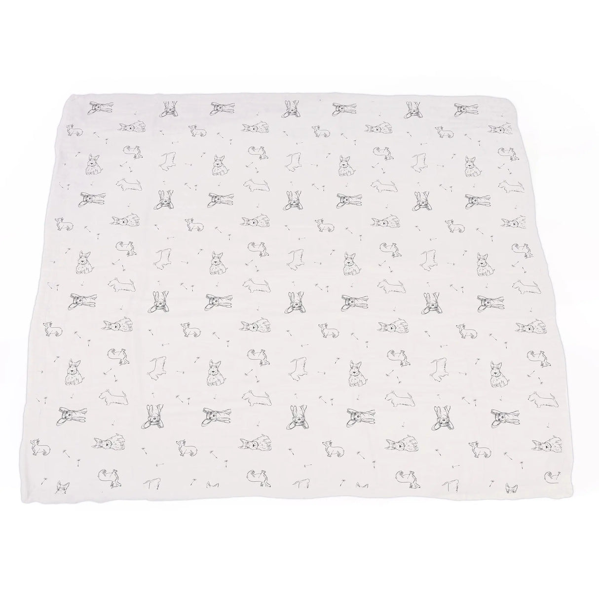 Blanket | Bamboo Muslin - Corgi & Dandelion Seeds Newcastle Classics