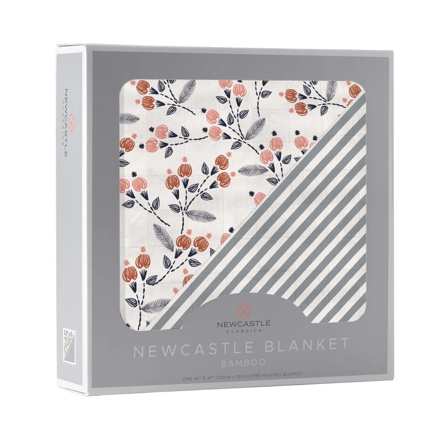 Blanket | Bamboo Muslin - Dahlia Floral & Finley Stripe Newcastle Classics