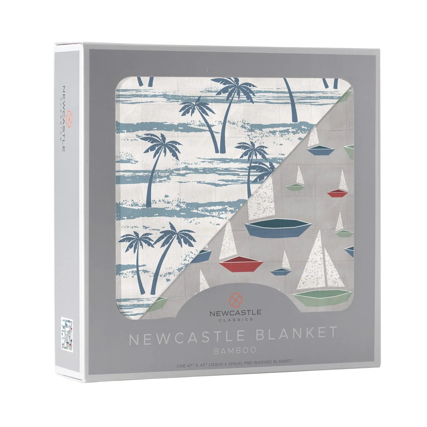 Blanket | Bamboo Muslin - Palm Trees & Sailboats Newcastle Classics