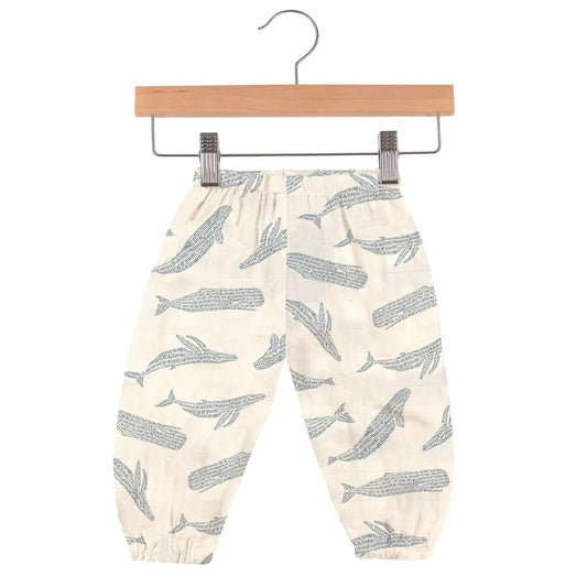 Blue Shadow Whales Bamboo Newcastle Mini Pants Newcastle Classics