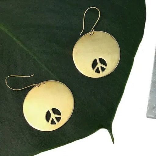 Bombshell Peace Earrings | Artisan Made Cambodian Artisans