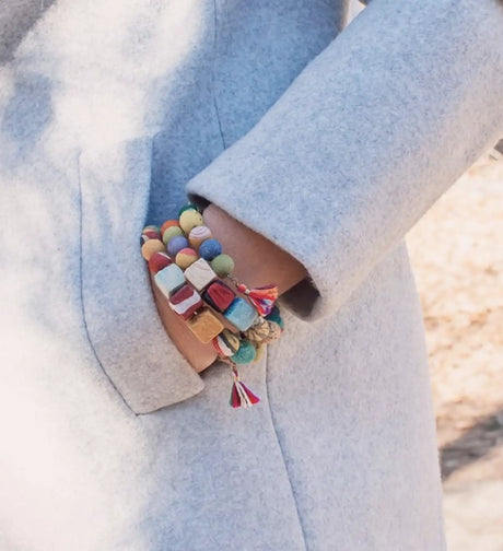 Bracelet | Artisan Kantha Jewelry Shapes Sumiye Co