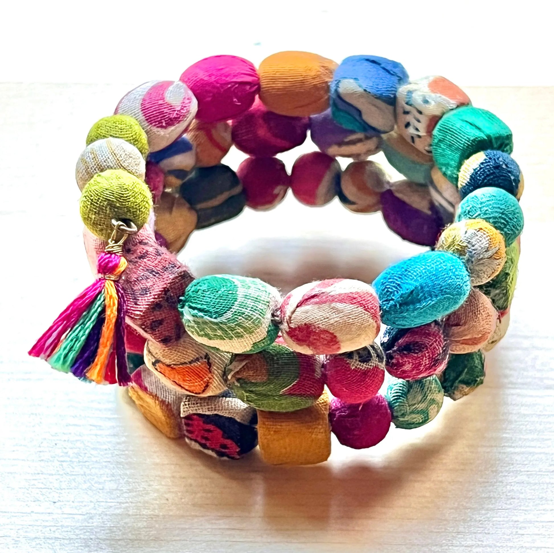 Bracelet | Artisan Kantha Jewelry Shapes Sumiye Co