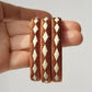 Bracelet | Copper & Cream Bangles Trio Handmade in Colombia