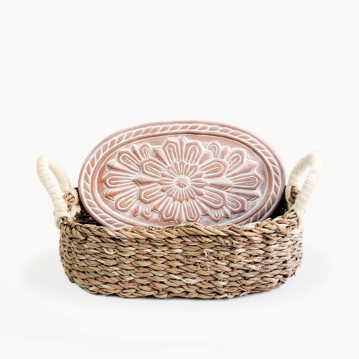 Bread Warmer & Basket - Flower Oval KORISSA
