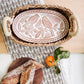 Bread Warmer & Basket Gift Set with Tea Towel - Lovebird Oval KORISSA