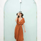 Burnt Orange Midi Dress  | Handmade in Bali Pink Haley