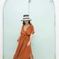 Burnt Orange Midi Dress  | Handmade in Bali Pink Haley