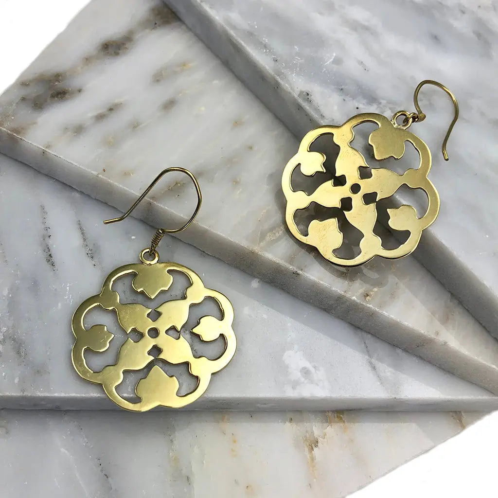 Clover Bombshell Earrings Cambodian Artisans