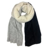 Black and White Alpaca Scarf 