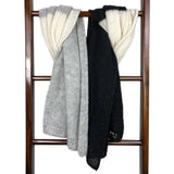 Black and White Alpaca Scarf 