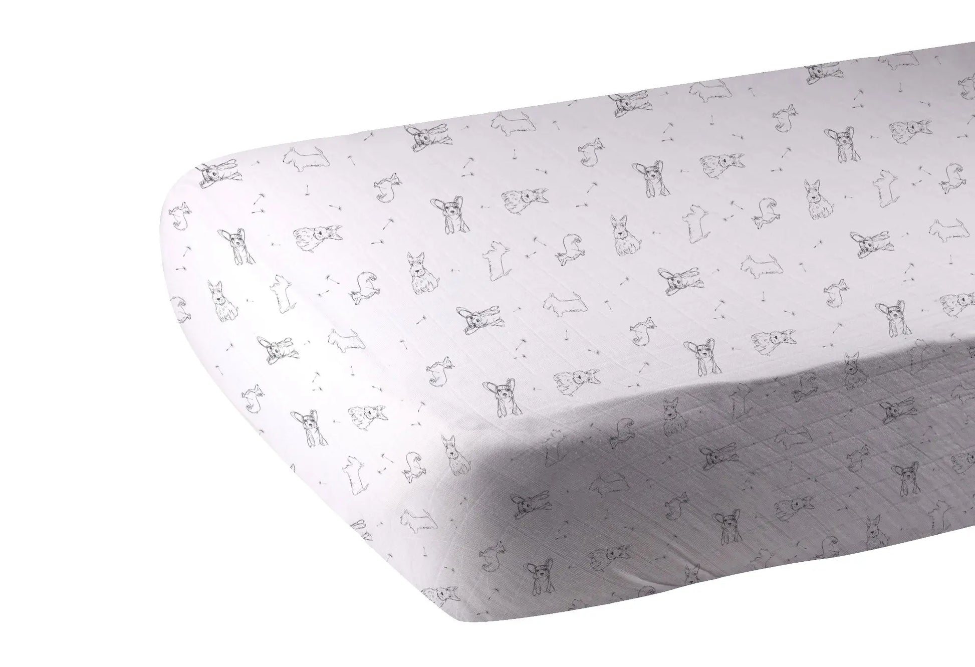 Crib Sheet | Bamboo Muslin - Corgi Newcastle Classics