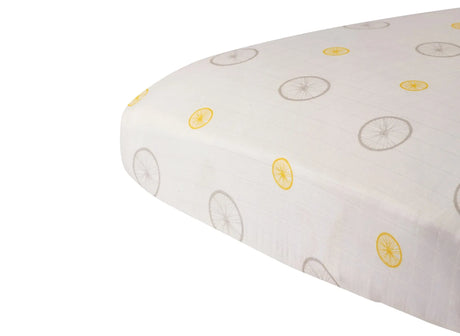 Crib Sheet | Bamboo Muslin - Vintage Wheel Newcastle Classics