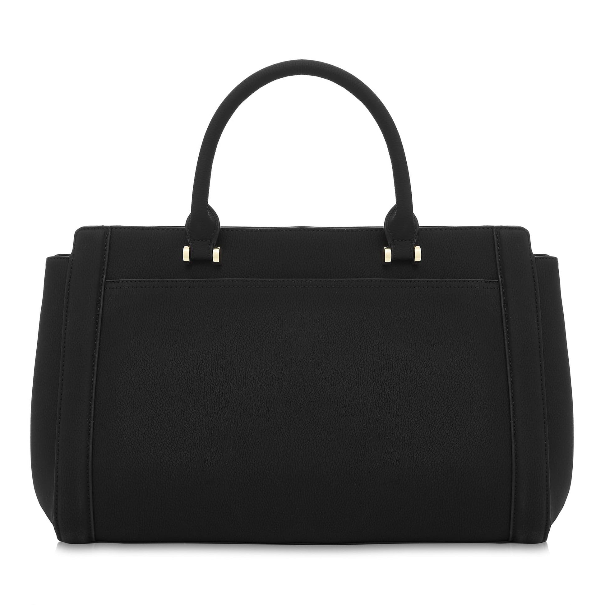 Black Laptop Handbag | Vegan Leather-3