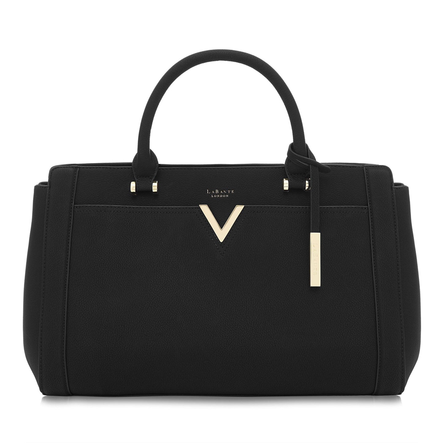 Black Laptop Handbag | Vegan Leather-0