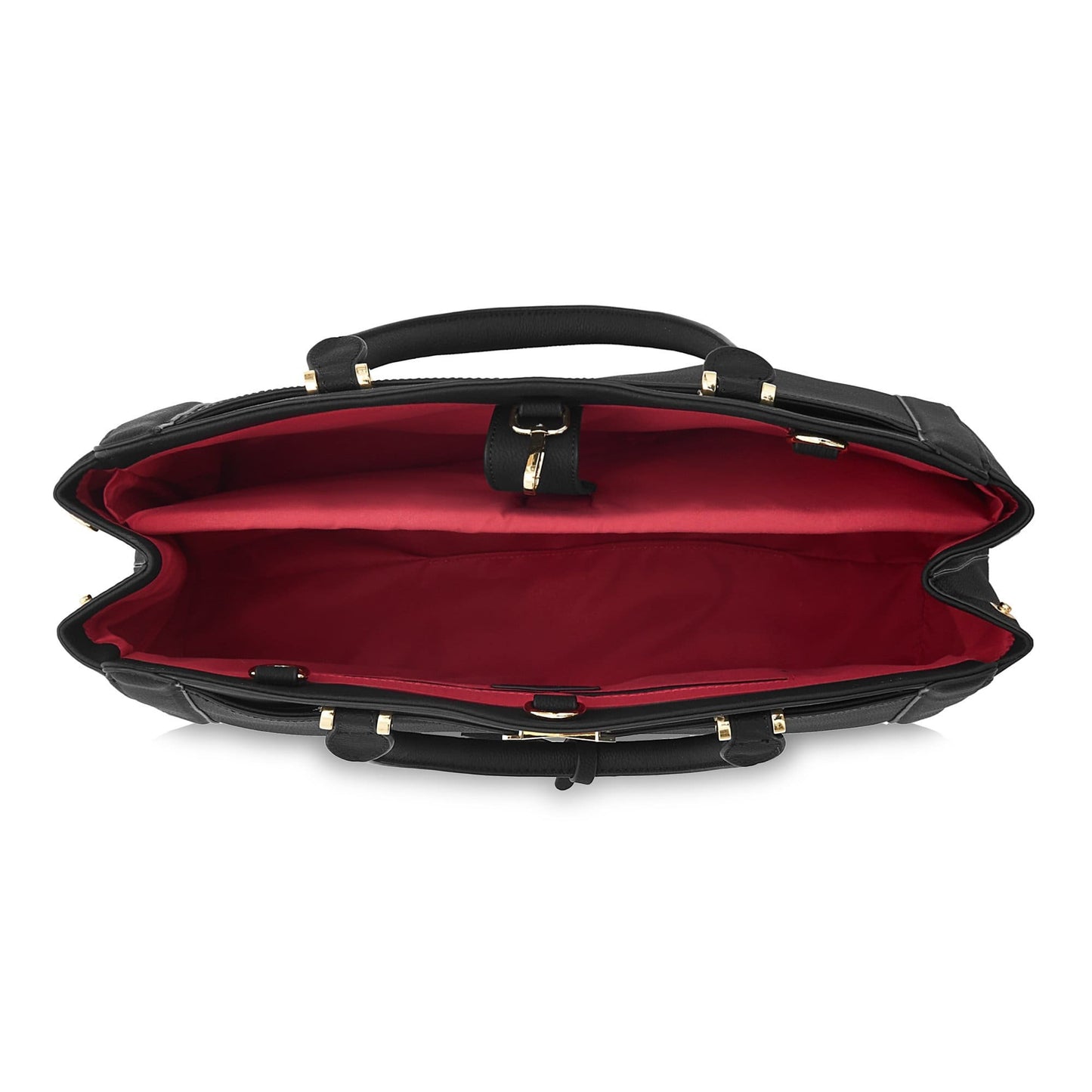 Black Laptop Handbag | Vegan Leather-4
