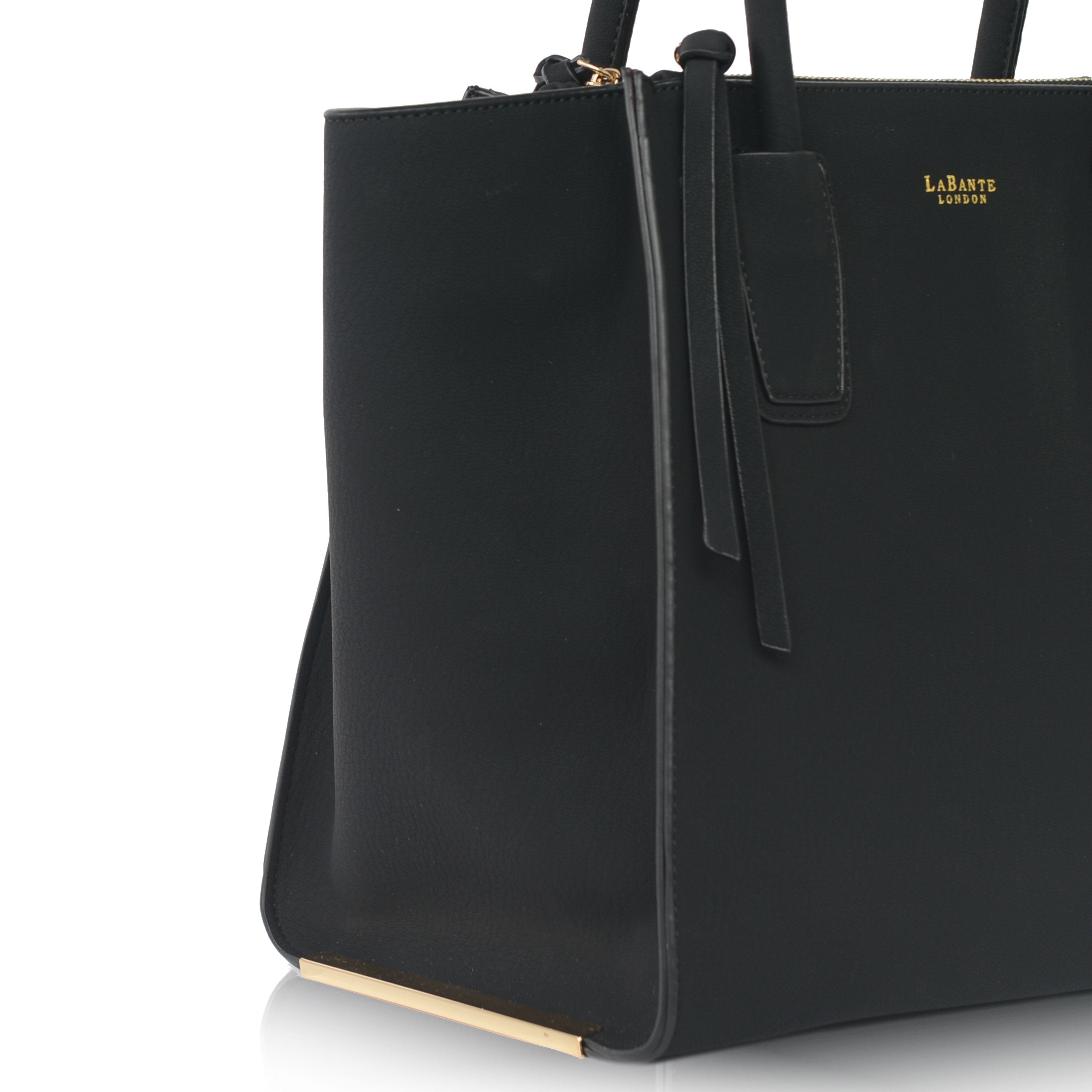 Black Demi Winged Tote Bag Cruelty Free Vegan Leather Ethical