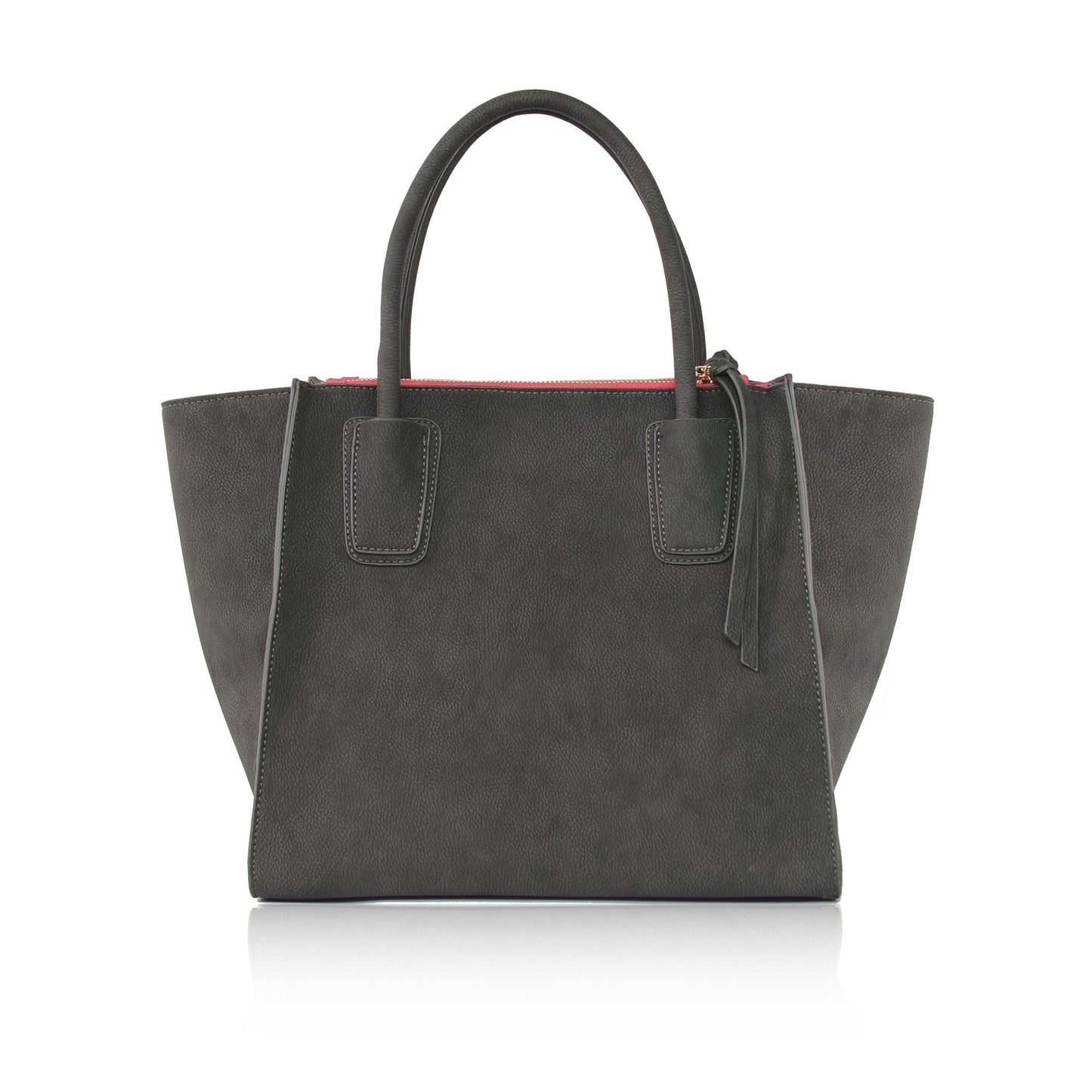 Grey Demi Winged Bag | Vegan Leather-4