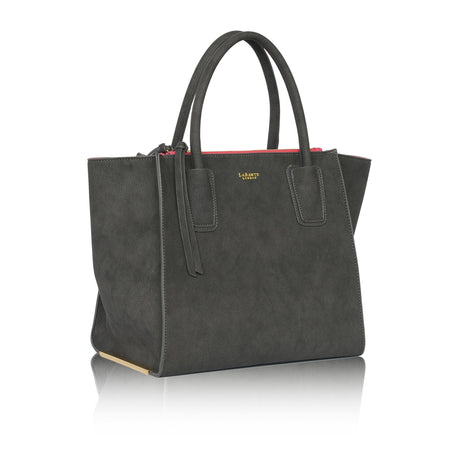 Grey Demi Winged Bag | Vegan Leather-2