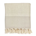 Diamond Stripe Turkish Throw | 100% Natural Fibers SLATE + SALT